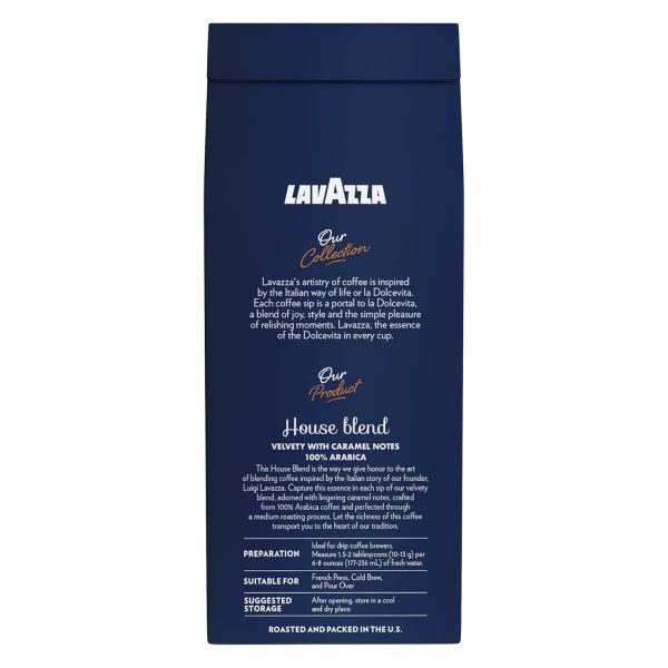 Experience Lavazza House Blend Perfetto Ground Coffee - 12oz Medium Roast, Full-Bodied 100% Arabica, Intensity 3/5 - Perfect for Drip Brewers (Single Pack, Packaging Varies) - Image 3