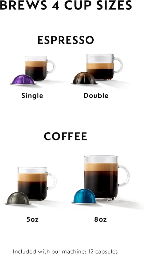 De'Longhi Nespresso Vertuo Plus Deluxe: Premium Matte Black Coffee & Espresso Maker - Image 6