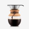 Experience Rich Flavors with Bodum 34 Oz Pour Over Coffee Maker - High-Heat Borosilicate Glass & Eco-Friendly Stainless Steel Filter with Cork Grip - Crafted in Portugal
