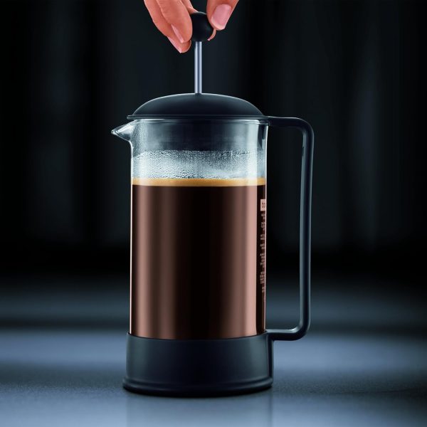 Indulge in Bold Flavor with the Bodum 34 oz Brazil French Press Coffee Maker - Premium High-Heat Borosilicate Glass Design in Elegant Black, Crafted in Portugal - Image 5