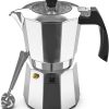Elevate Your Camping Experience with the Cafe Du Chateau 6-Cup Espresso Maker: Stylish Percolator with Transparent Lid, High-Gloss Finish, & Coffee Clip Spoon!