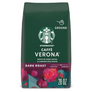 Discover the Bold Flavor of Starbucks Caffè Verona Dark Roast Ground Coffee — 100% Arabica, 28 oz Bag! Perfect for Coffee Lovers!