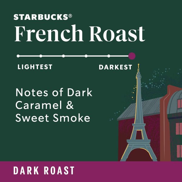 Starbucks Dark Roast K-Cup Coffee Pods - Bold French Roast, 100% Arabica - 32 Count Box for Rich Flavor and Convenience - Image 2