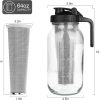 64 oz Cold Brew Coffee Maker – Durable Glass Pitcher with Stainless Steel Filter, Pour Spout Handle, and Airtight Leak-Proof Design for Iced Coffee, Tea, and Lemonade! - Image 7