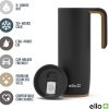 Ello Magnet 18oz Vacuum Insulated Travel Mug – Leak-Proof Slider Lid & Side Handle, Keeps Drinks Hot for 5 Hours – Perfect Coffee & Tea Companion, BPA-Free Holiday Gift with Built-in Coaster! - Image 3