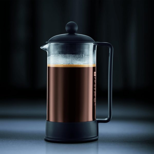 Indulge in Bold Flavor with the Bodum 34 oz Brazil French Press Coffee Maker - Premium High-Heat Borosilicate Glass Design in Elegant Black, Crafted in Portugal - Image 6