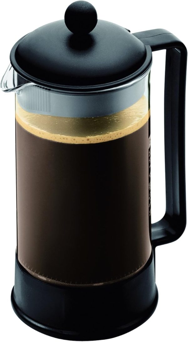 Indulge in Bold Flavor with the Bodum 34 oz Brazil French Press Coffee Maker - Premium High-Heat Borosilicate Glass Design in Elegant Black, Crafted in Portugal - Image 2