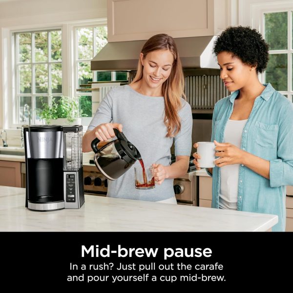 Revamp Your Mornings with the Ninja 12-Cup Programmable Coffee Maker – 2 Brew Styles, Adjustable Warm Plate, 60oz Reservoir & Delay Brew Feature – Sleek Black & Stainless Steel Design! - Image 6