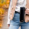 Ello Magnet 18oz Vacuum Insulated Travel Mug – Leak-Proof Slider Lid & Side Handle, Keeps Drinks Hot for 5 Hours – Perfect Coffee & Tea Companion, BPA-Free Holiday Gift with Built-in Coaster! - Image 2