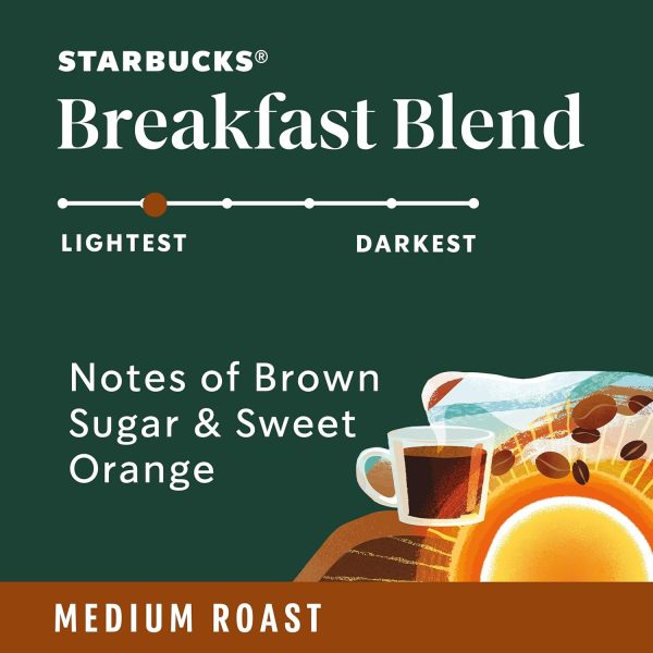 Indulge in the Rich Flavor of Starbucks Breakfast Blend K-Cup Coffee Pods – Medium Roast, 100% Arabica - Convenient 40 Count for Keurig Brewers! - Image 3