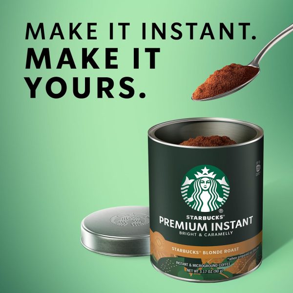 Starbucks Premium Blonde Roast Instant Coffee - 100% Arabica Beans - Set of 3 (3.17 Oz Each) for a Perfect Brew Anytime! - Image 6
