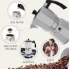Elevate Your Camping Experience with the Cafe Du Chateau 6-Cup Espresso Maker: Stylish Percolator with Transparent Lid, High-Gloss Finish, & Coffee Clip Spoon! - Image 5