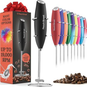 Ultimate Handheld Milk Frother - Battery-Operated Stainless Steel Drink Mixer for Luxurious Lattes, Cappuccinos, and Hot Chocolate | Perfect Gift for Coffee Lovers!