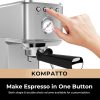 CHULUX Slim Espresso Machine: 20 Bar Semi-Automatic Coffee Maker with Milk Frother Steam Wand – Perfect for Home Cappuccinos and Lattes! - Image 5