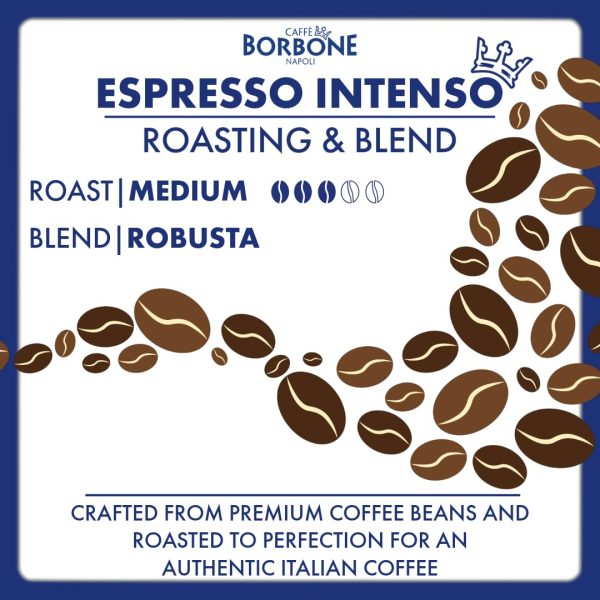 Indulge in Caffe Borbone Whole Bean Coffee - Espresso Intenso Medium Roast Robusta Blend | Strong & Creamy Italian Coffee - 2.2 lb Pack - Image 2