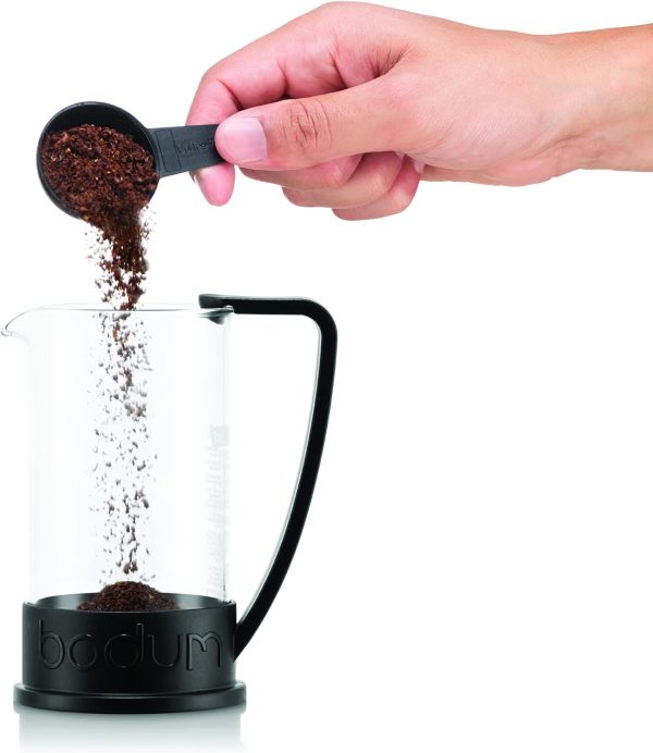Bodum 12oz Brazil French Press Coffee Maker – Premium High-Heat Borosilicate Glass, Sleek Black Design, Crafted in Portugal - Image 3