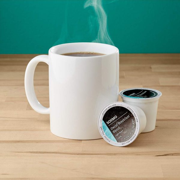 Amazon Solimo Decaf Breakfast Blend Light Roast Coffee Pods - 100 Count, Compatible with Keurig 2.0 K-Cup Brewers for a Smooth, Energizing Start to Your Day! - Image 2