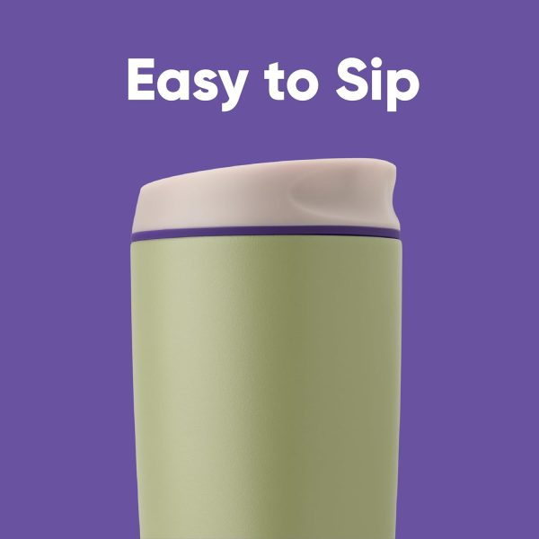 Stay Refreshed with Owala SmoothSip 20 oz Insulated Stainless Steel Coffee Tumbler - Eco-Friendly Reusable Hot & Iced Coffee Cup in Vibrant Hip Cactus Green! - Image 2