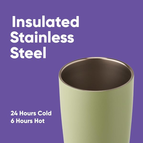 Stay Refreshed with Owala SmoothSip 20 oz Insulated Stainless Steel Coffee Tumbler - Eco-Friendly Reusable Hot & Iced Coffee Cup in Vibrant Hip Cactus Green! - Image 4