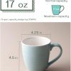 17 oz DOWAN Turquoise Coffee Mug Gift Set – Perfect for Dad! Ceramic Coffee, Tea & Cocoa Cups – Set of 6 Stylish Mugs for Men and Women - Image 2