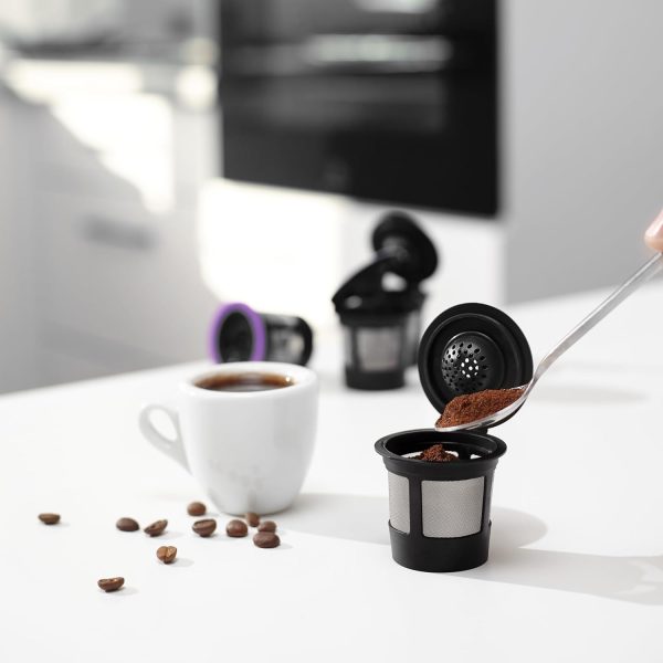 Ultimate 4-Pack of Black Reusable K Cups for Keurig Coffee Makers - BPA-Free, Universal Fit Refillable Coffee Filters for 1.0 & 2.0 Models - Image 6