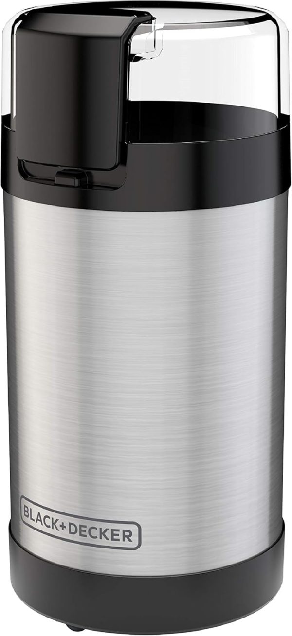 Unlock Fresh Flavors with the BLACK+DECKER One Touch Coffee & Spice Grinder - 2/3 Cup Capacity, Easy Push-Button Control, Powerful 150 Watts & Durable Stainless Steel Blades!