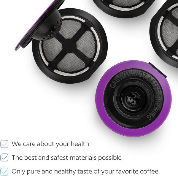 Ultimate 4-Pack of Black Reusable K Cups for Keurig Coffee Makers - BPA-Free, Universal Fit Refillable Coffee Filters for 1.0 & 2.0 Models - Image 4