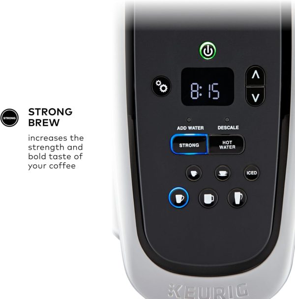 Elevate Your Coffee Experience with the Keurig K-Elite Single Serve Coffee Maker - Custom Strength & Temperature Control, Iced Coffee Capability, Programmable Settings, and Stylish Brushed Gold Finish - Perfect for 8 to 12oz Brews! - Image 6