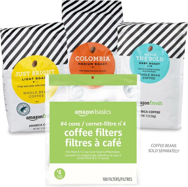 Premium 100 Count Number 4 Cone Coffee Filters for 8-12 Cup Coffee Makers – Perfect Brew Every Time! - Image 5