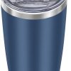 Stay Refreshed on the Go: WETOWETO 20oz Navy Blue Stainless Steel Vacuum Insulated Coffee Travel Mug – Double Wall Powder Coated Thermal Cup with Lid for Outdoor Adventures - 1 Pack