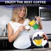 Brazilian-Themed Moka Pot Espresso Maker - 6 Cup Aluminum Stovetop Coffee Maker (10.14 oz) in Vibrant Silver, Green, Blue, and Yellow - Perfect Cafeteira for Coffee Lovers! - Image 7