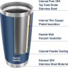 Stay Refreshed on the Go: WETOWETO 20oz Navy Blue Stainless Steel Vacuum Insulated Coffee Travel Mug – Double Wall Powder Coated Thermal Cup with Lid for Outdoor Adventures - 1 Pack - Image 4