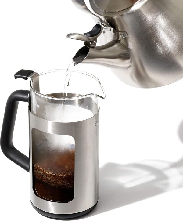 Indulge in Rich Flavor: OXO Brew 32oz Stainless Steel French Press Coffee Maker - Image 9