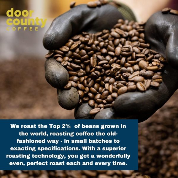 Indulge in Door County Coffee's Peanut Butter Crunch Flavored Coffee - 10oz Ground Medium Roast | 100% Specialty Arabica Bliss | Irresistible Peanut Butter Flavor | Perfect for Coffee Lovers! - Image 6