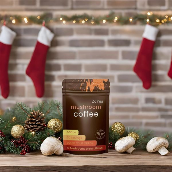Revitalize Your Morning: Mushroom Coffee Blend with 6 Super Adaptogenic Mushrooms – Experience Lion's Mane, Reishi, Cordyceps, Shiitake, King Trumpet & Turkey Tail – 30 Servings in a Single Pack! - Image 5