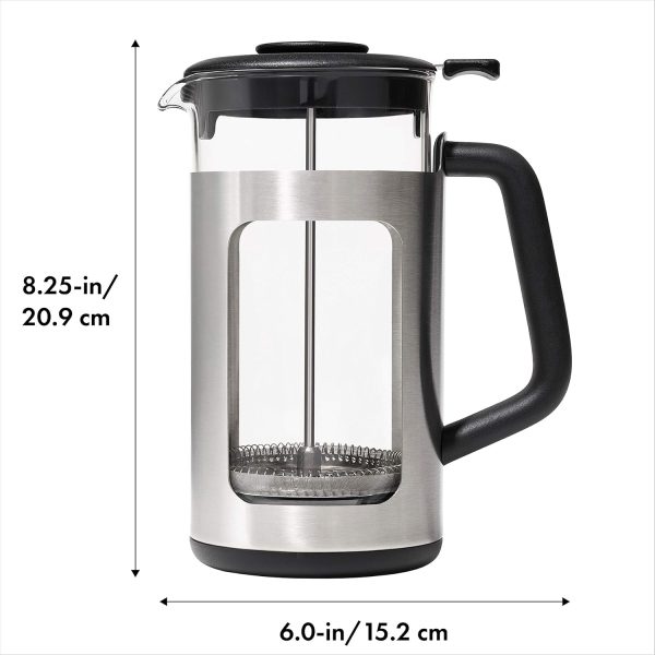 Indulge in Rich Flavor: OXO Brew 32oz Stainless Steel French Press Coffee Maker - Image 2