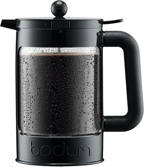 Craft the Perfect Cold Brew at Home with the Bodum 51oz Cold Brew Coffee Maker - Stylish Black Design, Made in Portugal!