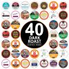 Bold Dark Roast Coffee Pod Variety Pack - Perfect Samplers for Keurig K-Cup Makers | 40 Count of Rich Flavor