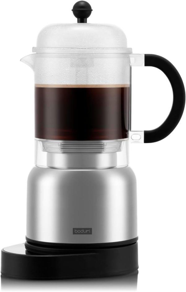 Experience Barista-Grade Coffee at Home: Bodum 17oz Chambord Electric Espresso Maker with Wi-Fi Control, Programmable Timer, and Stylish Stainless Steel Finish - Image 5