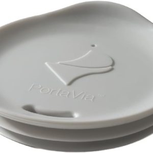 Eco-Friendly Silicone Coffee Cup Lid - Universal Fit for Tumblers, Water Bottles & Ceramic Mugs (3"-3¼") – Dishwasher-Safe Travel Mug Accessory in Medium Stone Color – Enjoy Mess-Free Sips On-the-Go!