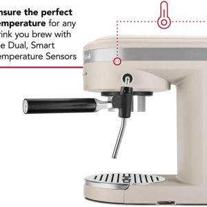 KitchenAid KES6403MH Semi-Automatic Espresso Machine: Elevate Your Coffee Experience with Creamy Milkshakes!