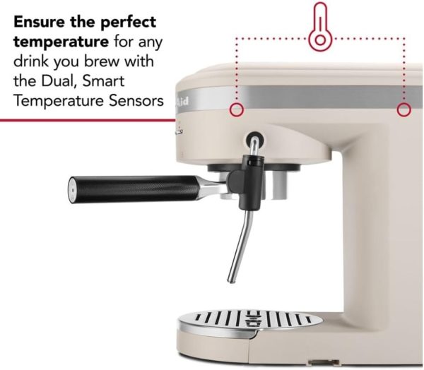 KitchenAid KES6403MH Semi-Automatic Espresso Machine: Elevate Your Coffee Experience with Creamy Milkshakes!