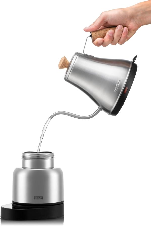 Experience Barista-Grade Coffee at Home: Bodum 17oz Chambord Electric Espresso Maker with Wi-Fi Control, Programmable Timer, and Stylish Stainless Steel Finish - Image 3