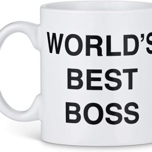 World's Best Boss Coffee Mug | 20 oz Ceramic Mug Inspired by The Office – Perfect Gift for Fans!