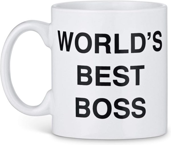 World's Best Boss Coffee Mug | 20 oz Ceramic Mug Inspired by The Office – Perfect Gift for Fans!
