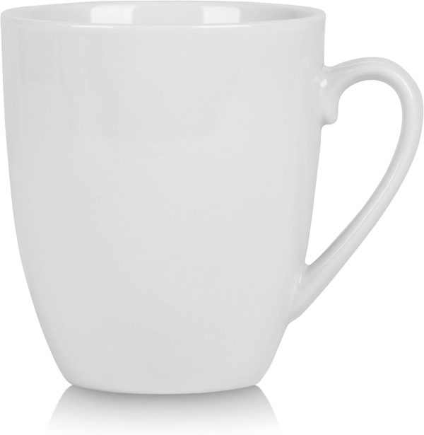 Set of 6 - 10 Strawberry Street Simply White 12 oz Coffee Mugs - Elegant and Versatile Drinkware - Image 2