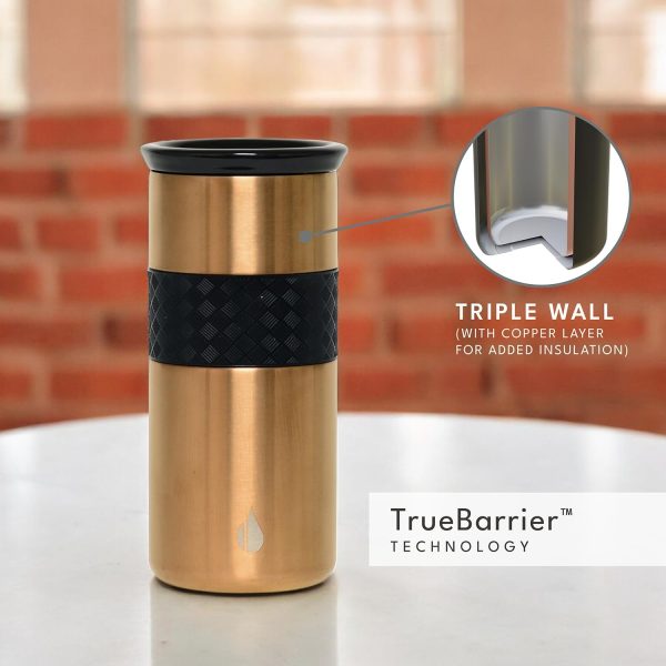 Transform Your Coffee Experience: Elemental Artisan Triple-Wall Insulated Tumbler - 16oz Reusable Stainless Steel Mug with Ceramic Lid for 6 Hours Hot & 18 Hours Cold - Stunning Copper Design - Image 7