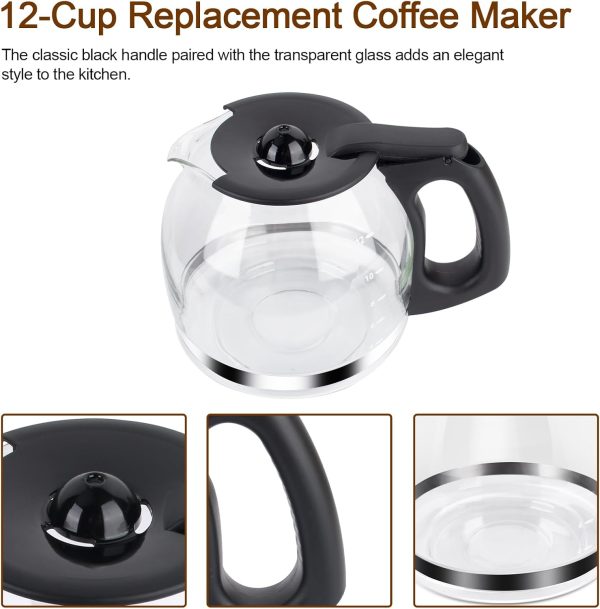 Replacement 12-Cup Coffee Carafe for Mr. Coffee Makers – Fits PLD12 & PLD12-RB Series with Black Handle - Image 3