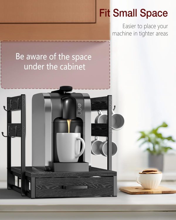 Stylish Coffee Pod Drawer for K-Cups | Holds 35 Pods | Sleek Organizer & Coffee Maker Stand with Storage Drawer | Durable Black Design - Image 8