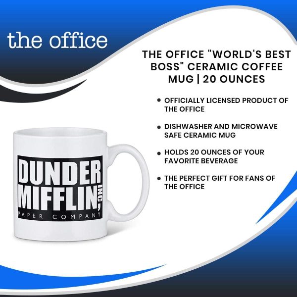 World's Best Boss Coffee Mug | 20 oz Ceramic Mug Inspired by The Office – Perfect Gift for Fans! - Image 6